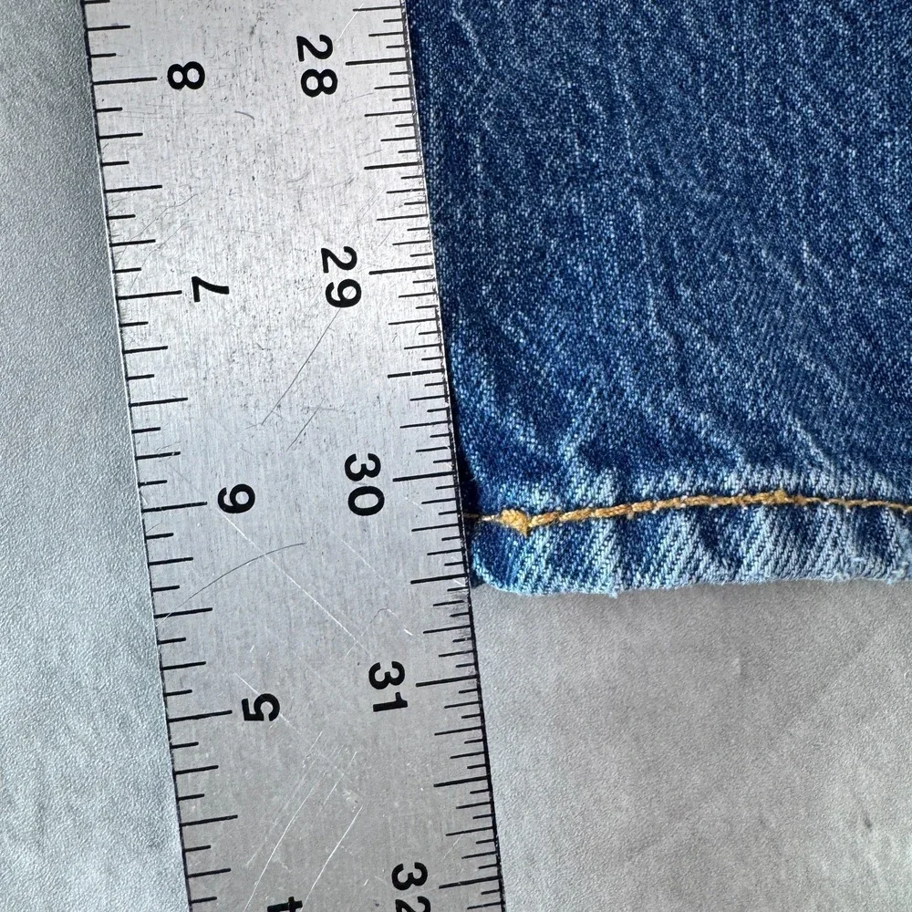 Levis 501 Jeans Mens 32x32 Blue Denim Western Button Fly Dark Fade Y2K